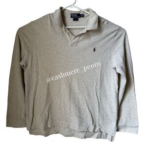 Polo By Ralph Lauren Gray Long Sleeve Polo Shirt‎ XXL